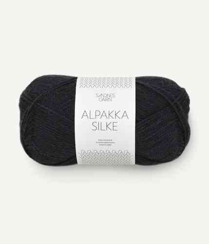 Sandnes Garn Alpakka Silke 50 g, Musta 1099