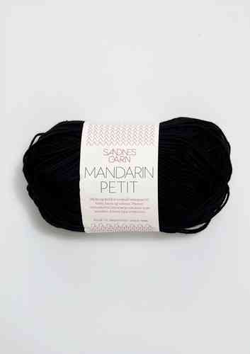 Sandnes Garn, Mandarin Petit 50 g, musta, 1099