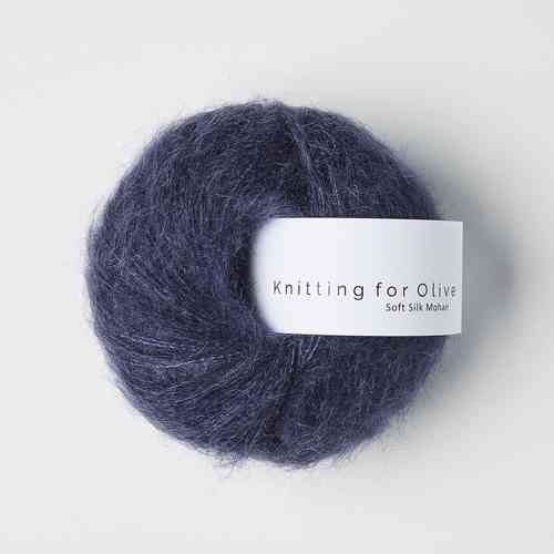Knitting for Olive Soft Silk Mohair 25 g, Dark blue