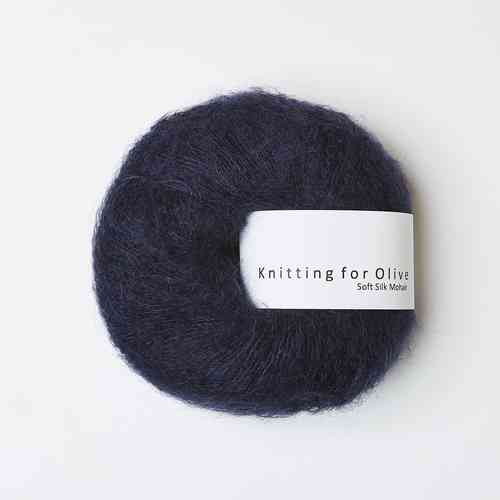 Knitting for Olive Soft Silk Mohair 25 g, Navy