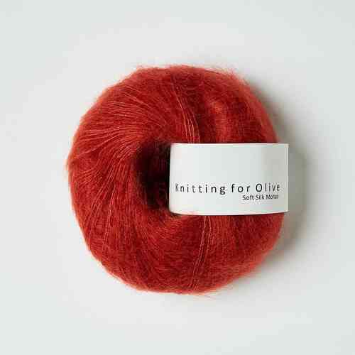 Knitting for Olive Soft Silk Mohair 25 g, Pomegranate