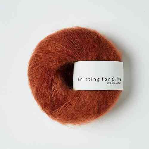 Knitting for Olive Soft Silk Mohair 25 g, Rust