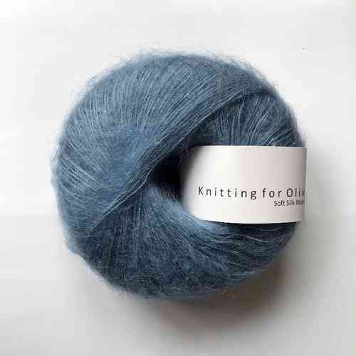 Knitting for Olive Soft Silk Mohair 25 g, Dove blue