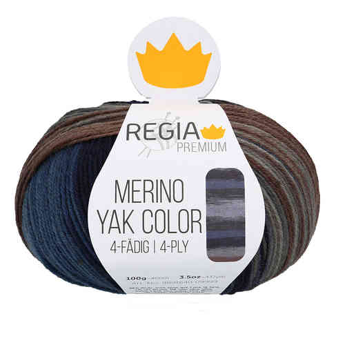 Regia Premium Merino Yak Color 100 g, Meri 08508