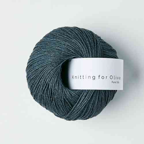 Knitting for Olive Pure Silk 50 g, Deep Petroleum