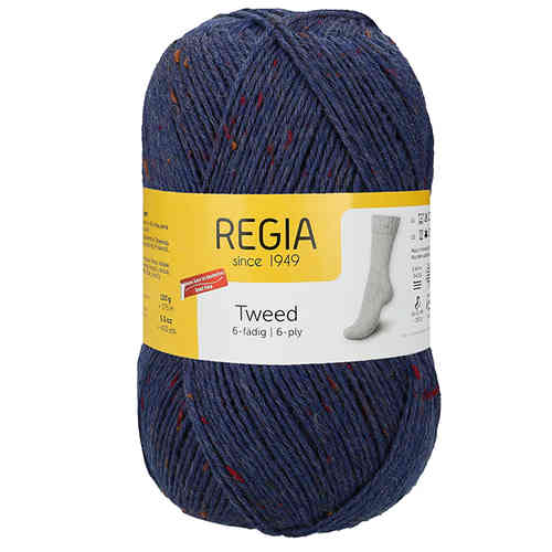 Regia 6-ply tweed 150g, Farkunsininen 00052