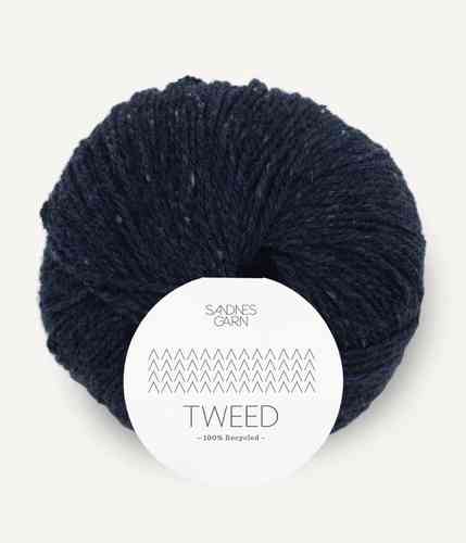 Sandnes Garn Tweed Recycled 50 g, Tummansininen 5585