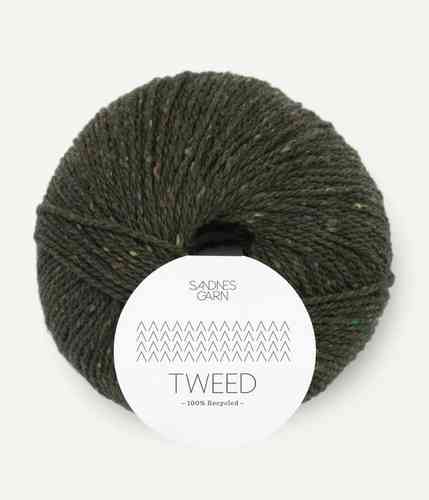 Sandnes Garn Tweed Recycled 50 g, Oliivinvihreä 9585
