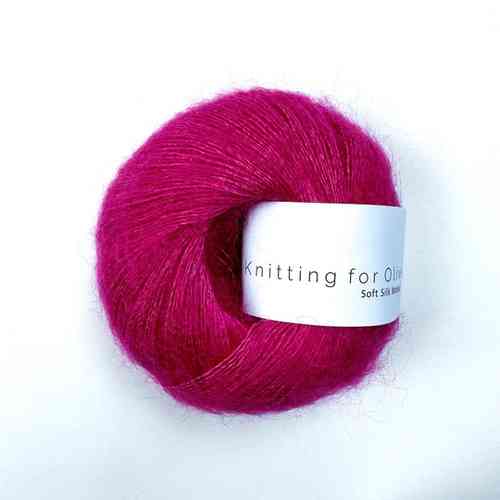 Knitting for Olive Soft Silk Mohair 25 g, Pink Daisies